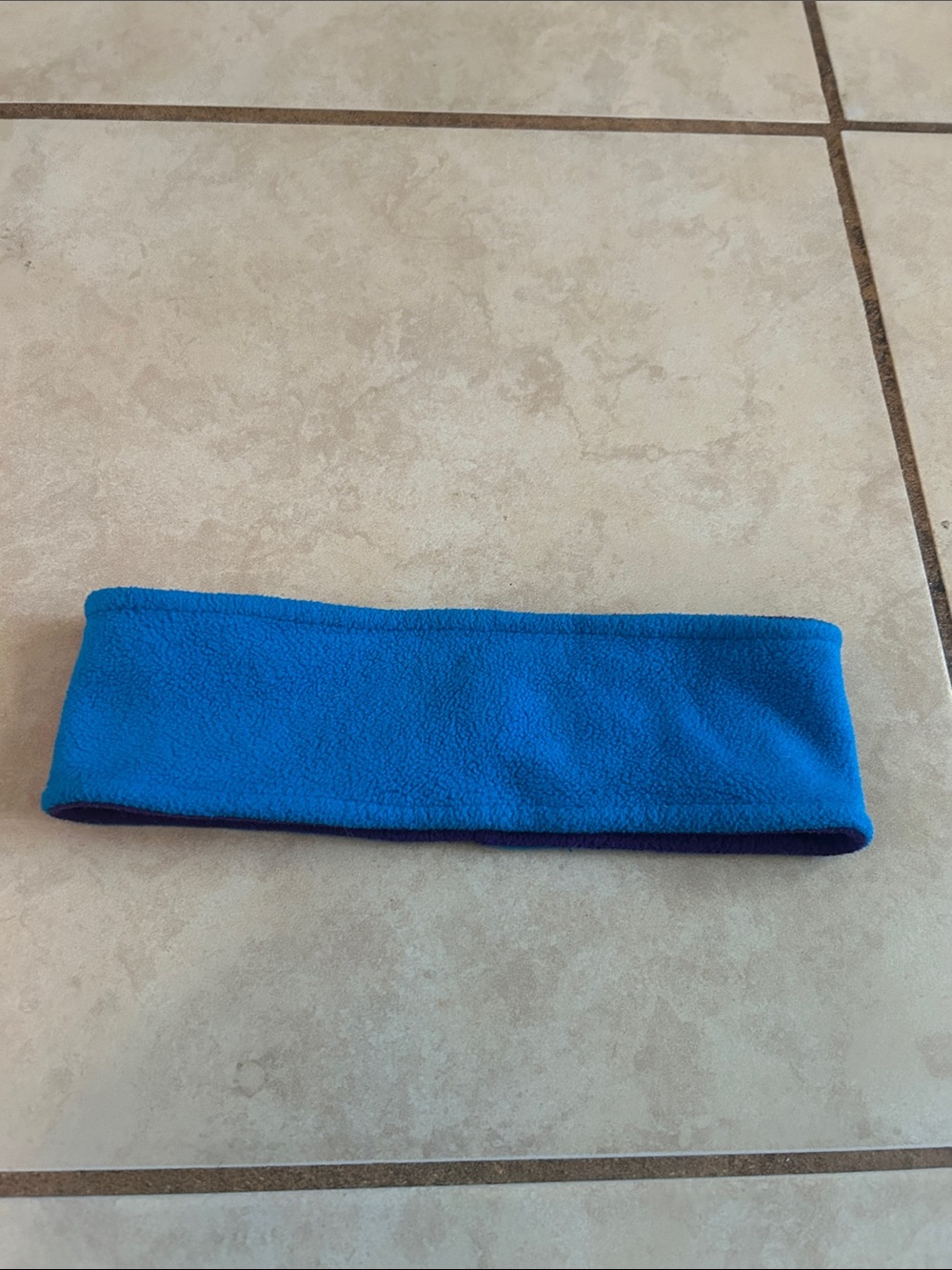 St. John's Bay Bright Blue/purple Fleece Ear Warmer Headband